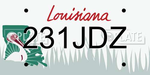 231JDZ Louisiana License Plate