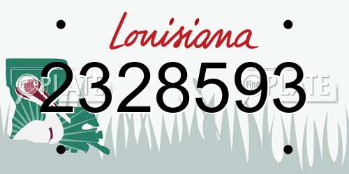 2328593 Louisiana License Plate