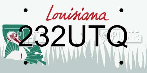 232UTQ Louisiana License Plate