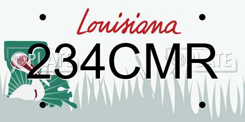 234CMR Louisiana License Plate