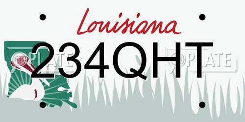 234QHT Louisiana License Plate