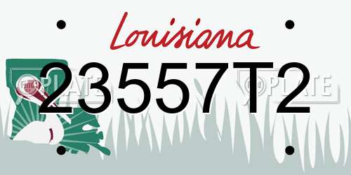 23557T2 Louisiana License Plate