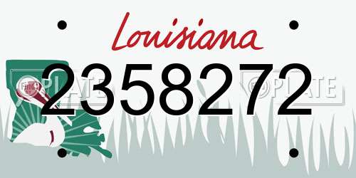2358272 Louisiana License Plate