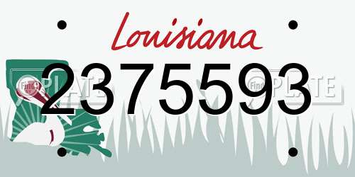 2375593 Louisiana License Plate