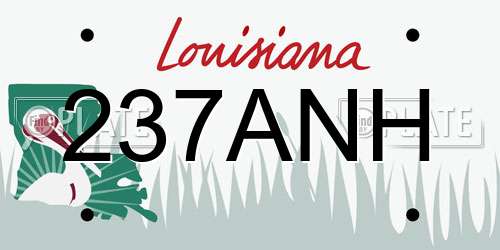 237ANH Louisiana License Plate