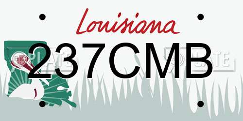 237CMB Louisiana License Plate