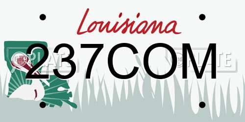 237COM Louisiana License Plate