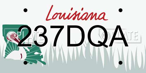 237DQA Louisiana License Plate