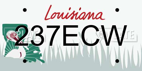 237ECW Louisiana License Plate