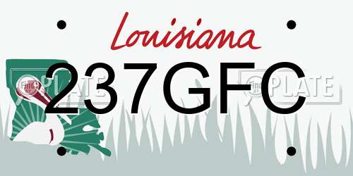 237GFC Louisiana License Plate