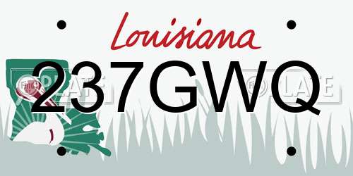 237GWQ Louisiana License Plate