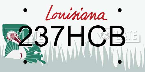 237HCB Louisiana License Plate