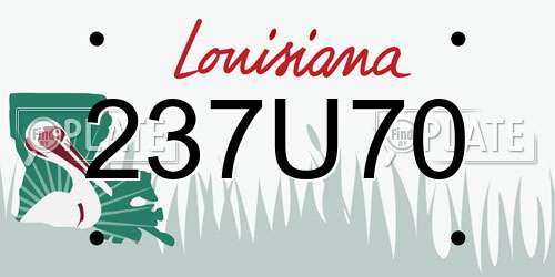 237U70 Louisiana License Plate