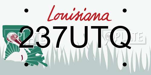 237UTQ Louisiana License Plate