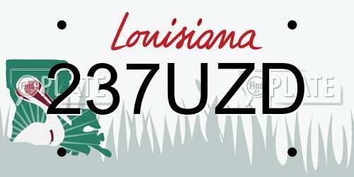 237UZD Louisiana License Plate