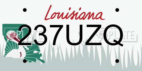 237UZQ Louisiana License Plate