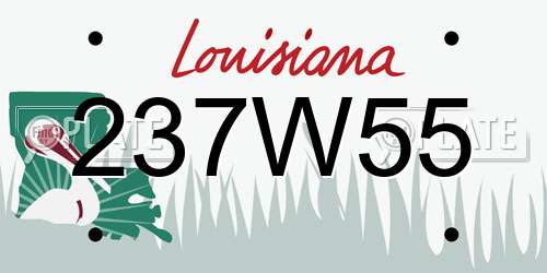 237W55 Louisiana License Plate
