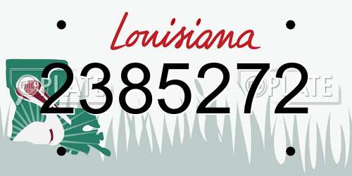 2385272 Louisiana License Plate