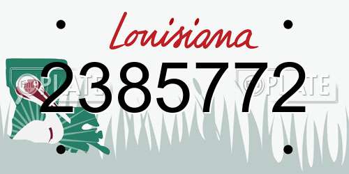 2385772 Louisiana License Plate