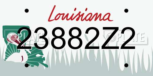 23882Z2 Louisiana License Plate