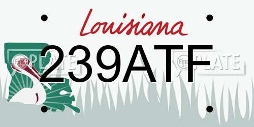 239ATF Louisiana License Plate