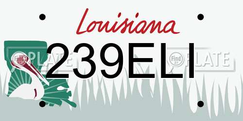 239ELI Louisiana License Plate