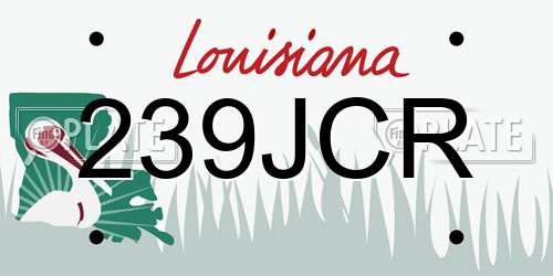 239JCR Louisiana License Plate