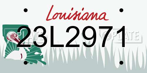 23L2971 Louisiana License Plate