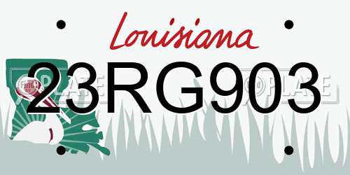 23RG903 Louisiana License Plate