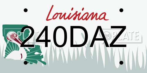 240DAZ Louisiana License Plate