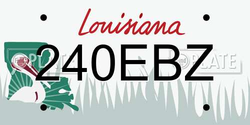 240EBZ Louisiana License Plate