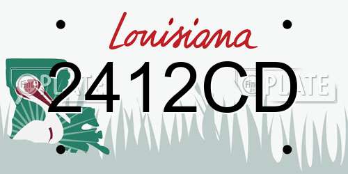 2412CD Louisiana License Plate