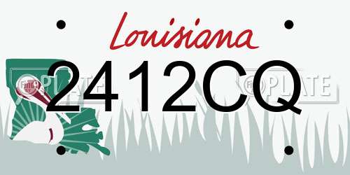 2412CQ Louisiana License Plate