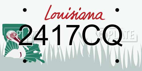 2417CQ Louisiana License Plate