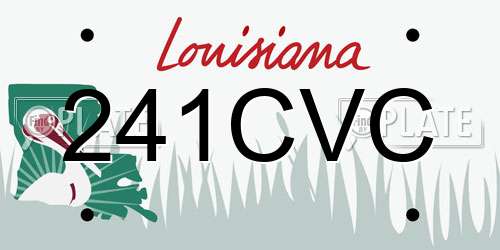 241CVC Louisiana License Plate