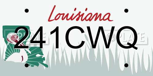 241CWQ Louisiana License Plate
