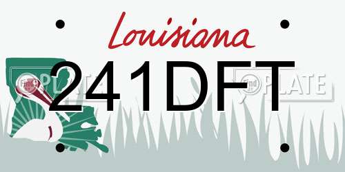 241DFT Louisiana License Plate