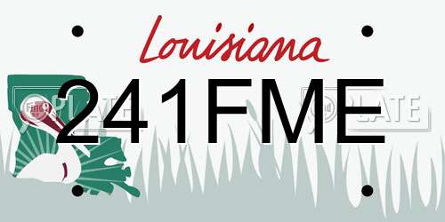 241FME Louisiana License Plate