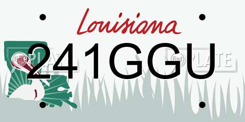 241GGU Louisiana License Plate