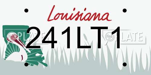 241LT1 Louisiana License Plate