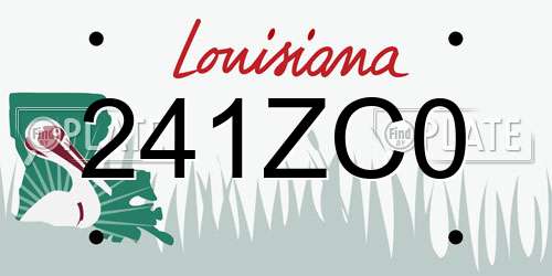 241ZC0 Louisiana License Plate