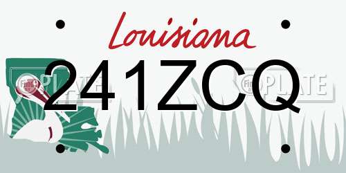 241ZCQ Louisiana License Plate