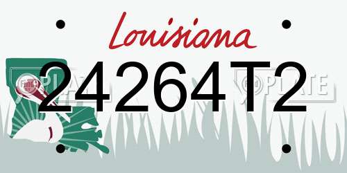 24264T2 Louisiana License Plate