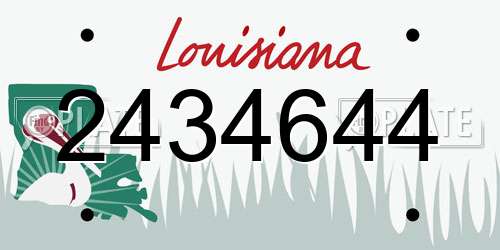 2434644 Louisiana License Plate