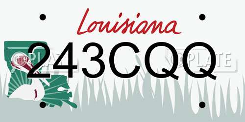 243CQQ Louisiana License Plate
