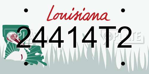 24414T2 Louisiana License Plate