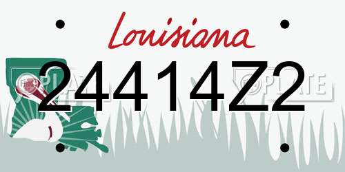 24414Z2 Louisiana License Plate