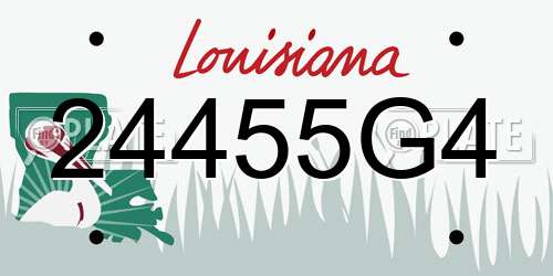 24455G4 Louisiana License Plate