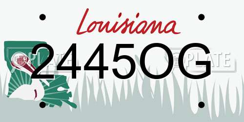 2445OG Louisiana License Plate