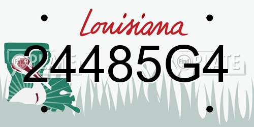 24485G4 Louisiana License Plate